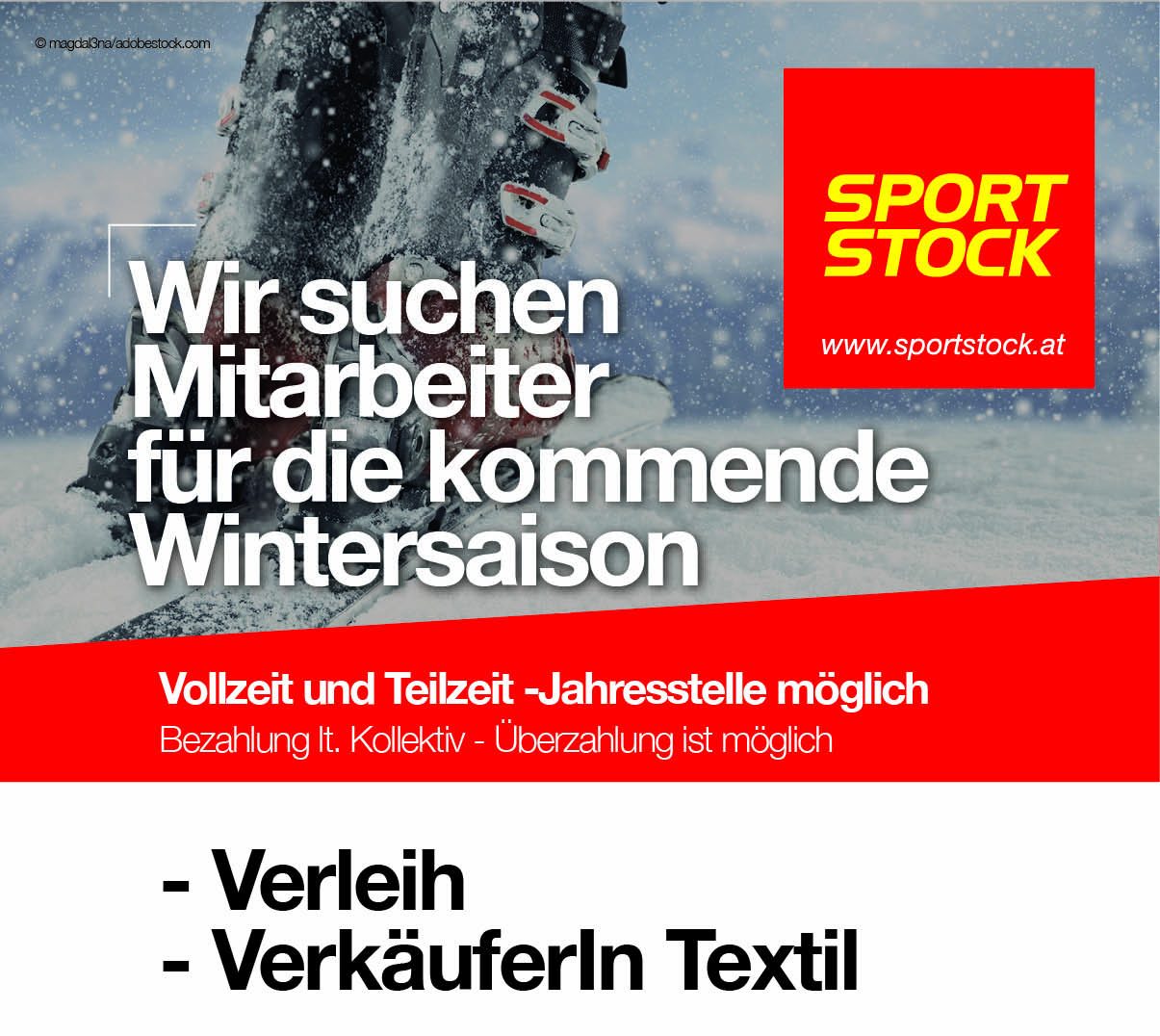 Sport Stock Stellenausschreibung